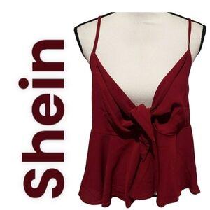 Shein curve tank red womens plus size 2XL